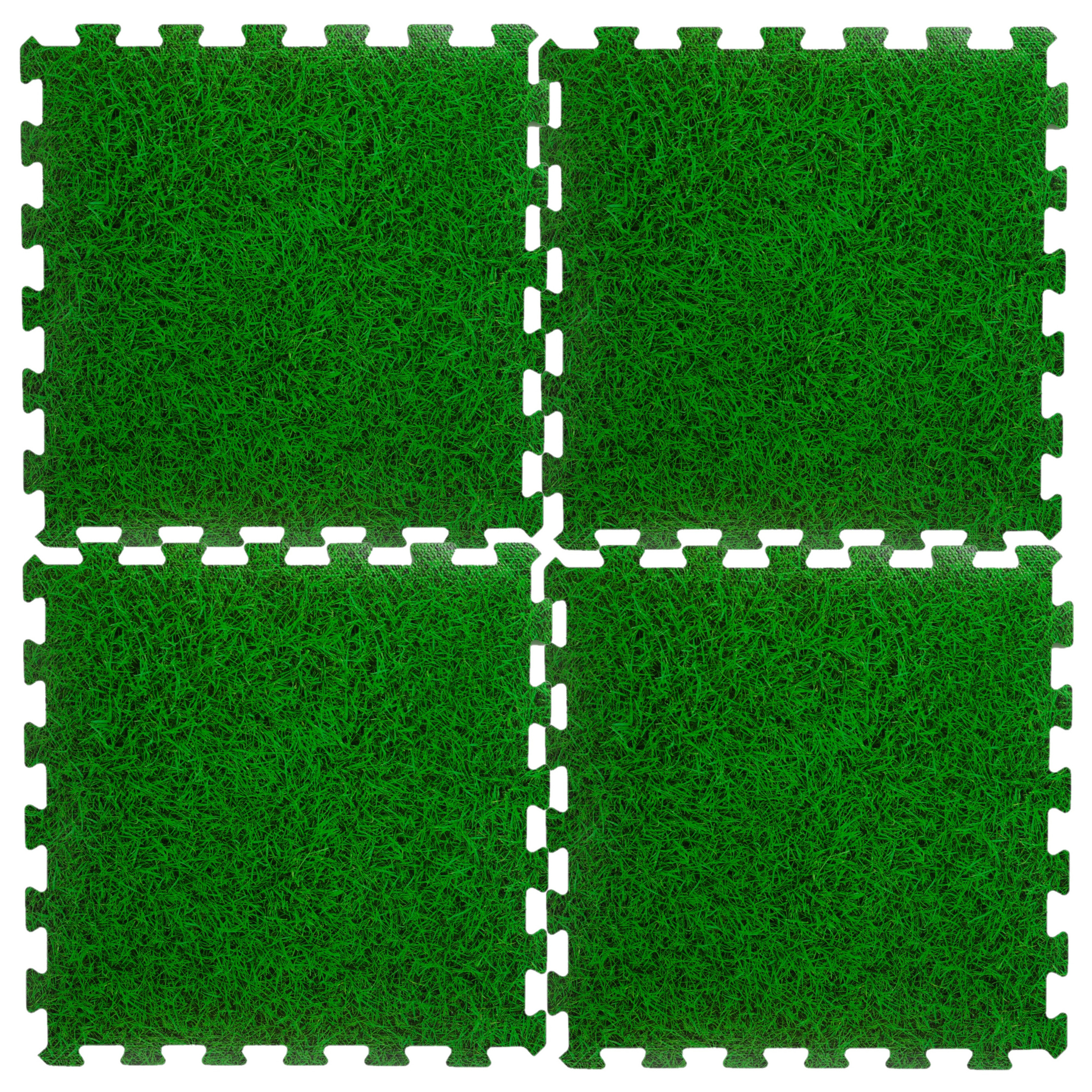 16x stuks Foam puzzelmat zwembadtegels/fitnesstegels gras 50 x 50 cm -