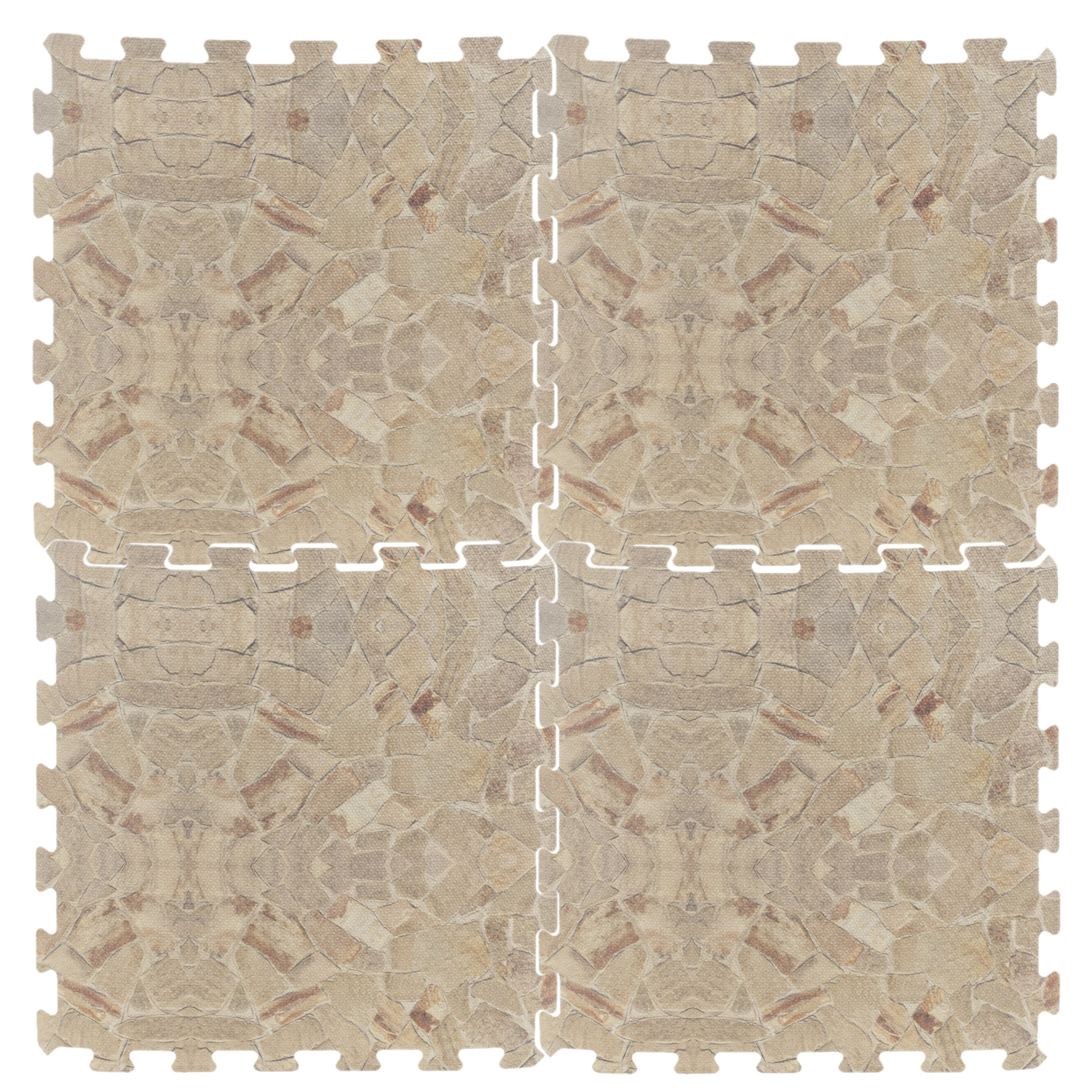 16x stuks Foam puzzelmat zwembadtegels/fitnesstegels steen 50 x 50 cm -