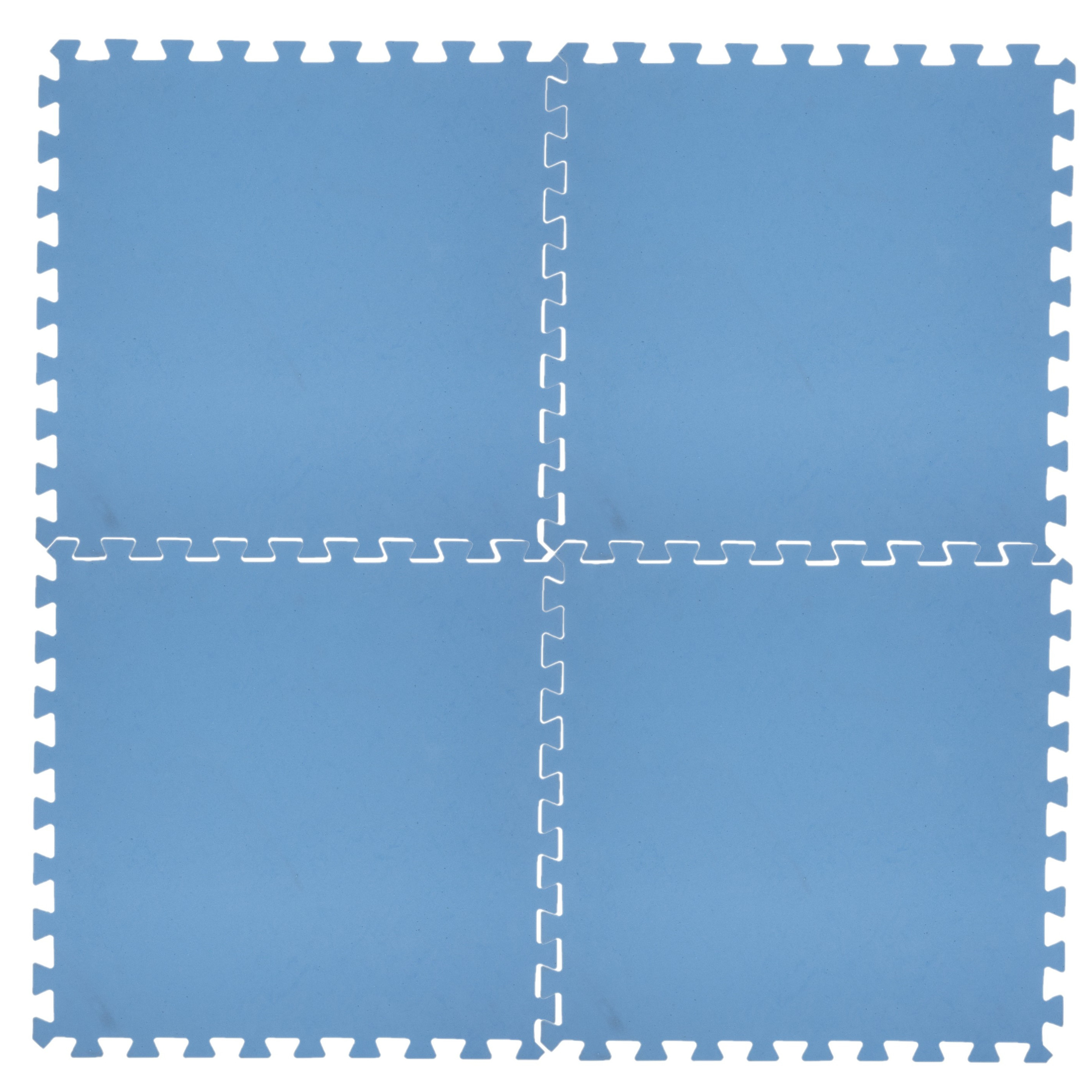 16x stuks Foam puzzelmat zwembadtegels/fitnesstegels blauw 50 x 50 cm -