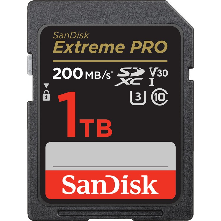 SanDisk Extreme PRO SDXC 1 TB geheugenkaart UHS-I, Class 10, U3, V30