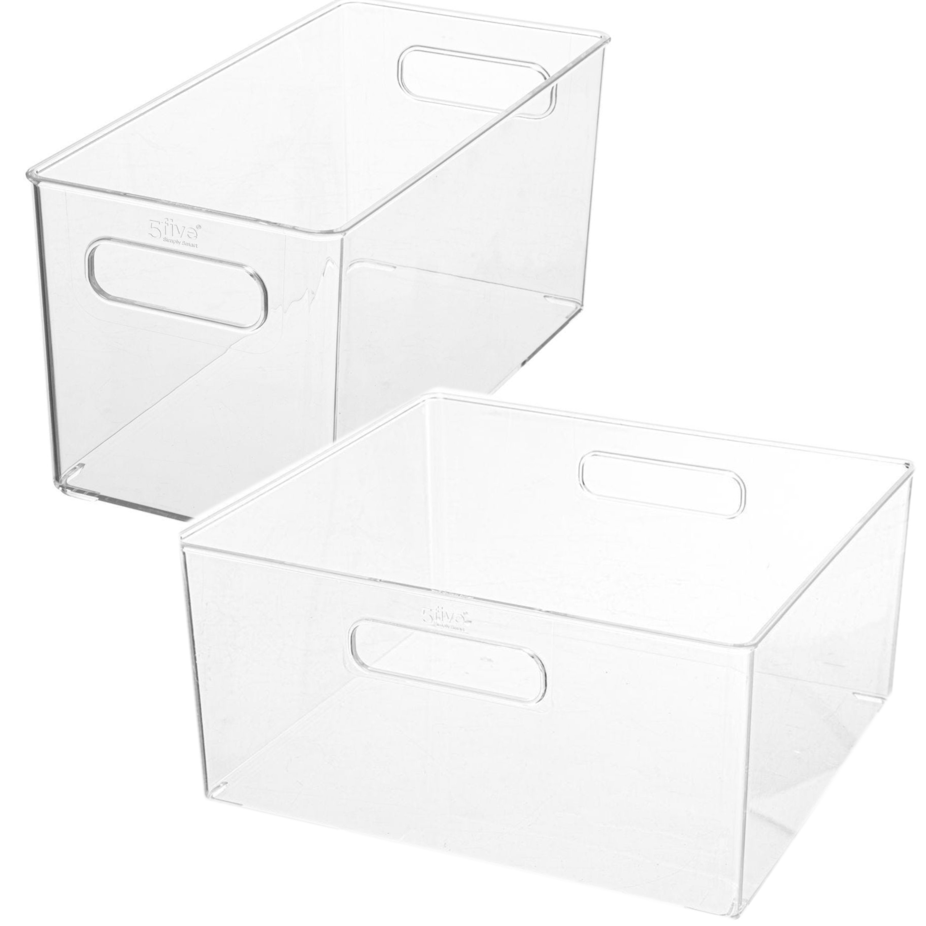 Set van 2x stuks potjes/flesjes/make-up houders/boxen van kunststof -
