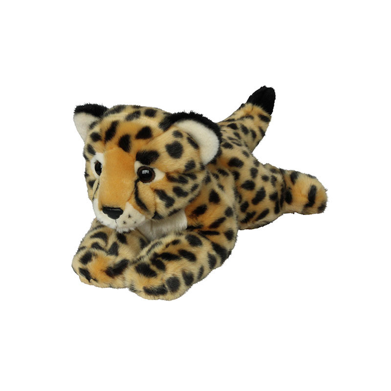 Nature Planet pluche knuffel - cheetah/jachtluipaard - 33 cm - dieren knuffels -