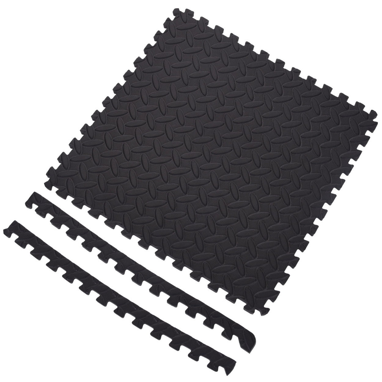 12x Foam vloermat/zwembad tegels antraciet/zwart 40 x 40 cm -