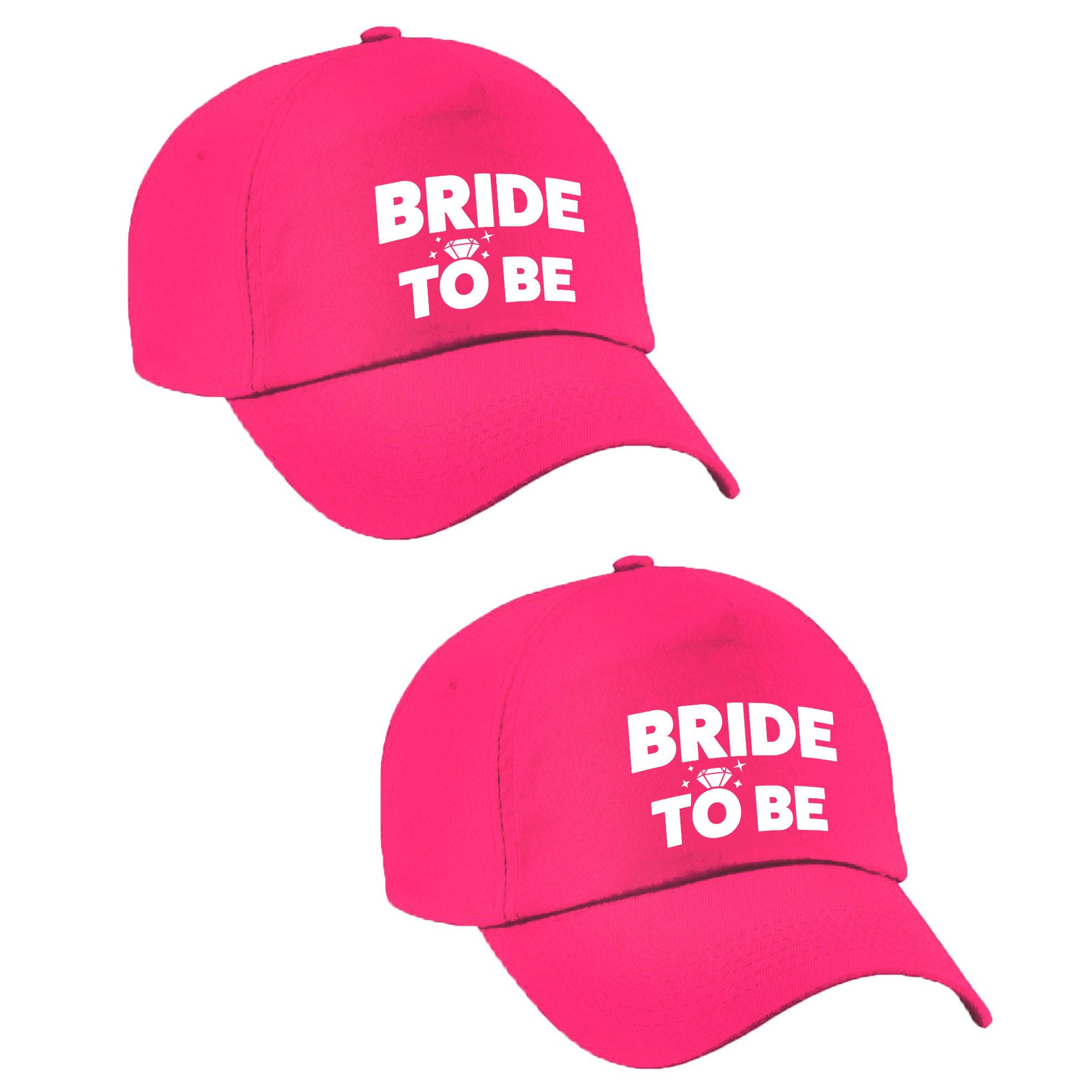 8x Roze vrijgezellenfeest petje Bride To Be dames -