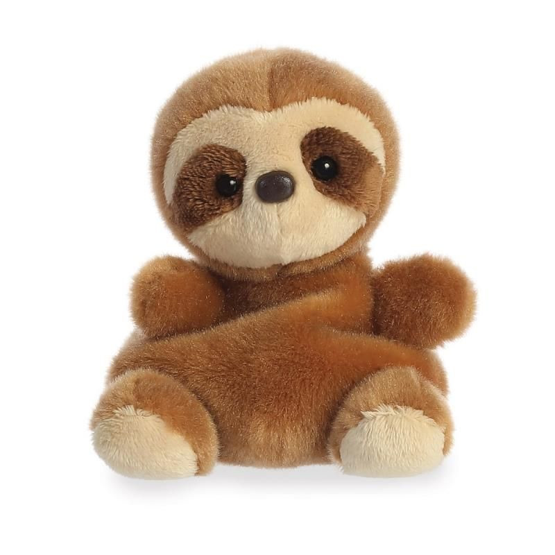 Aurora Pluche dieren knuffel - luiaard - bruin - 13 cm - Knuffeldieren luiaard speelgoed -