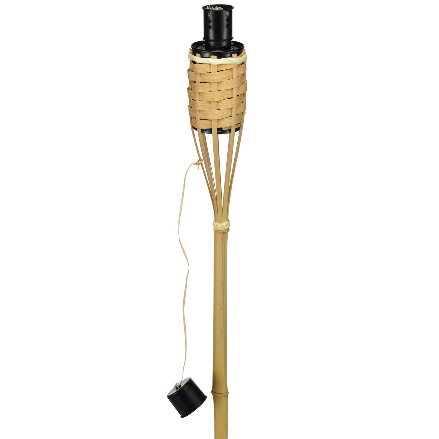Tuinfakkel - bamboe - gevlochten - 120 cm - navulbaar -