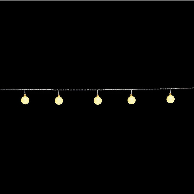 Tuin feestverlichting lichtsnoer warm witte LED lampjes 10 meter -