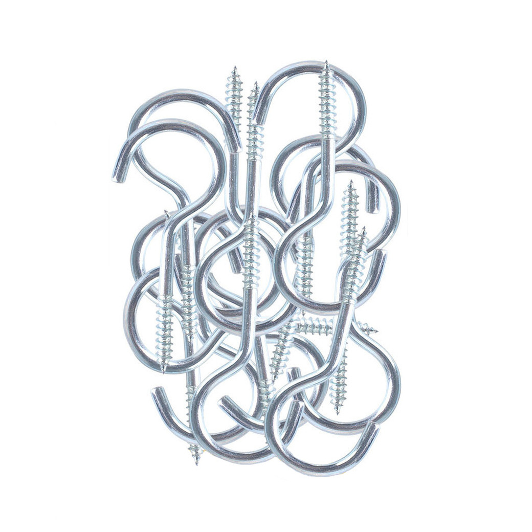 32x Stalen schroefhaken / ophanghaken 5,5 cm -