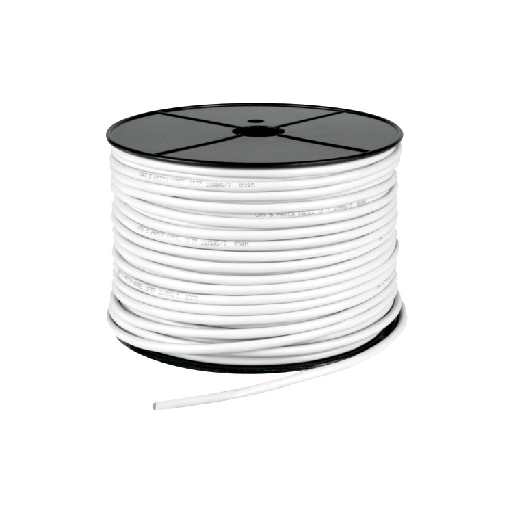 goobay Patchkabel RJ-45 SF/UTP met Cat.5e kabel 100 meter, Kabelrol, Flexibel