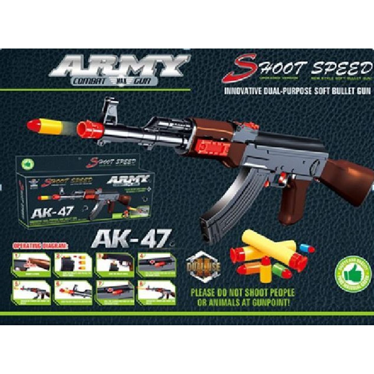 Soldaten speelgoed verkleed geweer zwart met zachte kogels 62 cm -