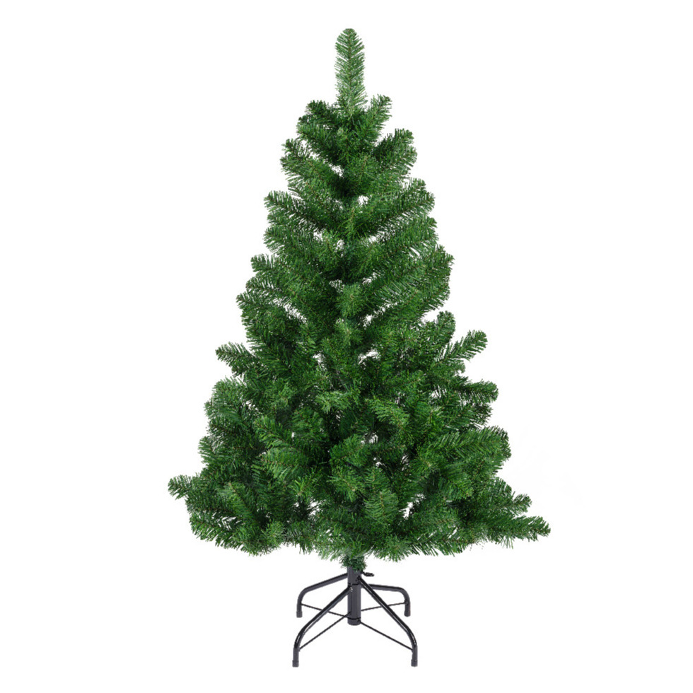 Bellatio Decorations kunst kerstboom - groen - H120 cm - kunststof - 220 takken - kunstboom -