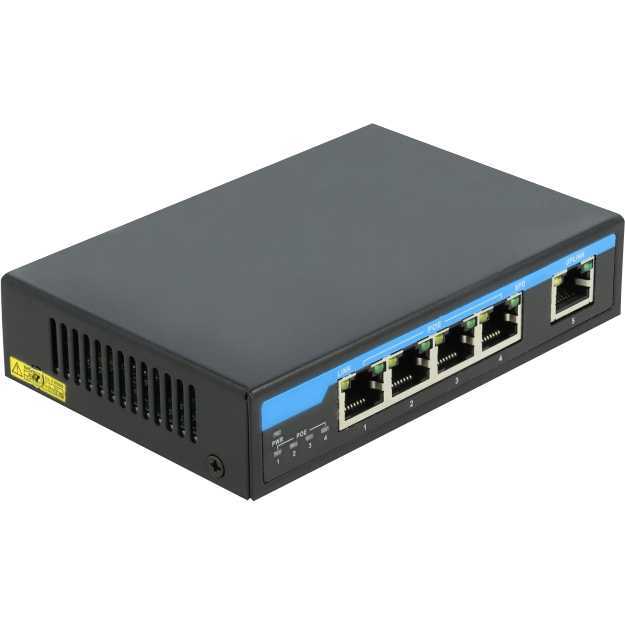 DeLOCK Gigabit Ethernet Switch 4 Port PoE + 1 RJ45 switch