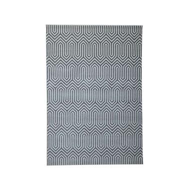 Vloerkleed Structura geometrisch - grijs/wit - 200x290 cm - Leen Bakker