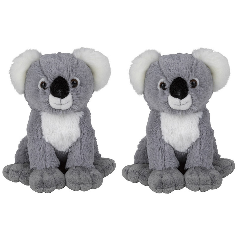 Multipak van 2x stuks pluche knuffels koala van 19 cm -