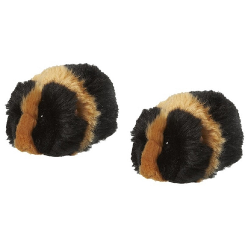 Nature Planet 2x stuks pluche knuffel cavia 13 cm zwart/bruin -