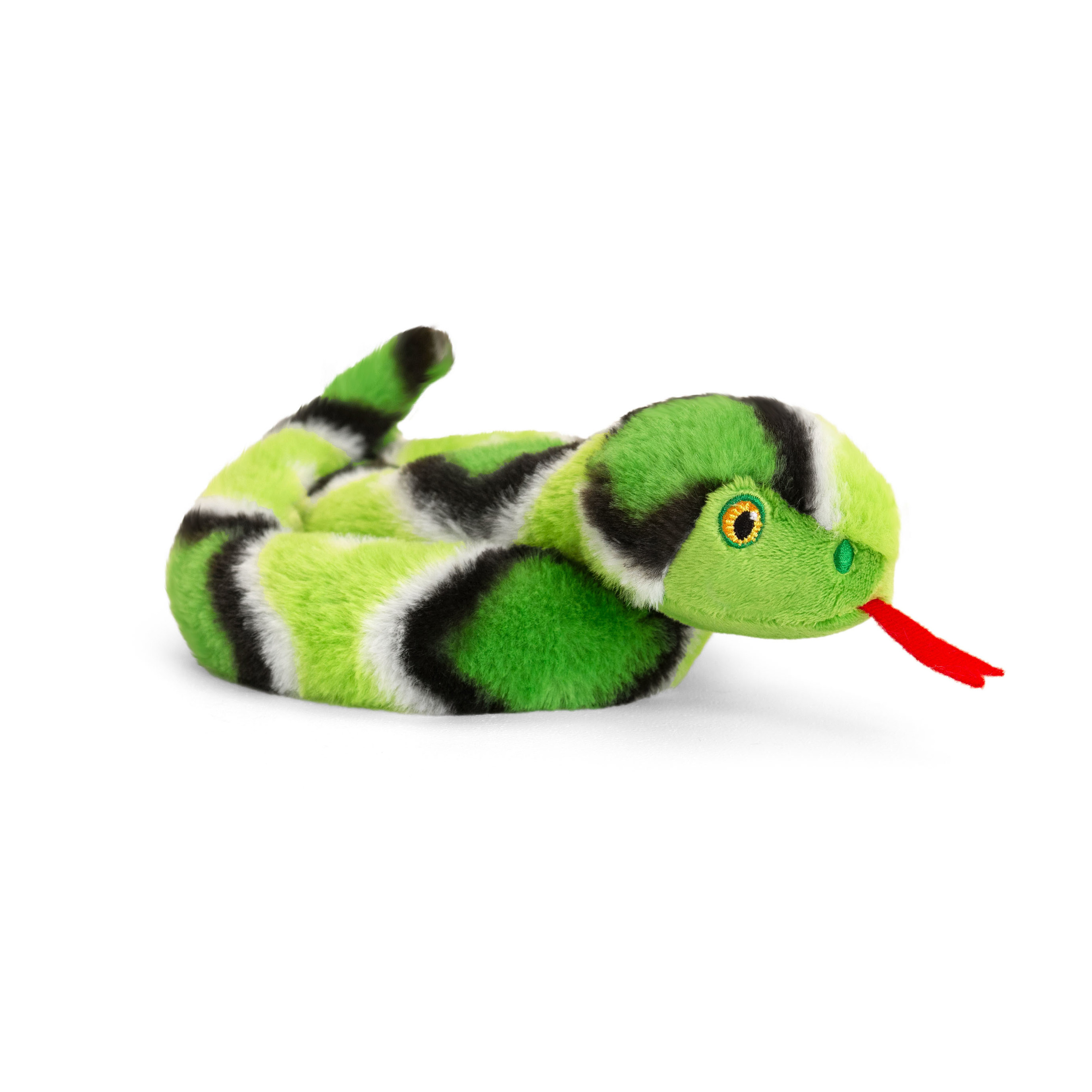 Pluche knuffel dier kleine opgerolde slang groen 65 cm -
