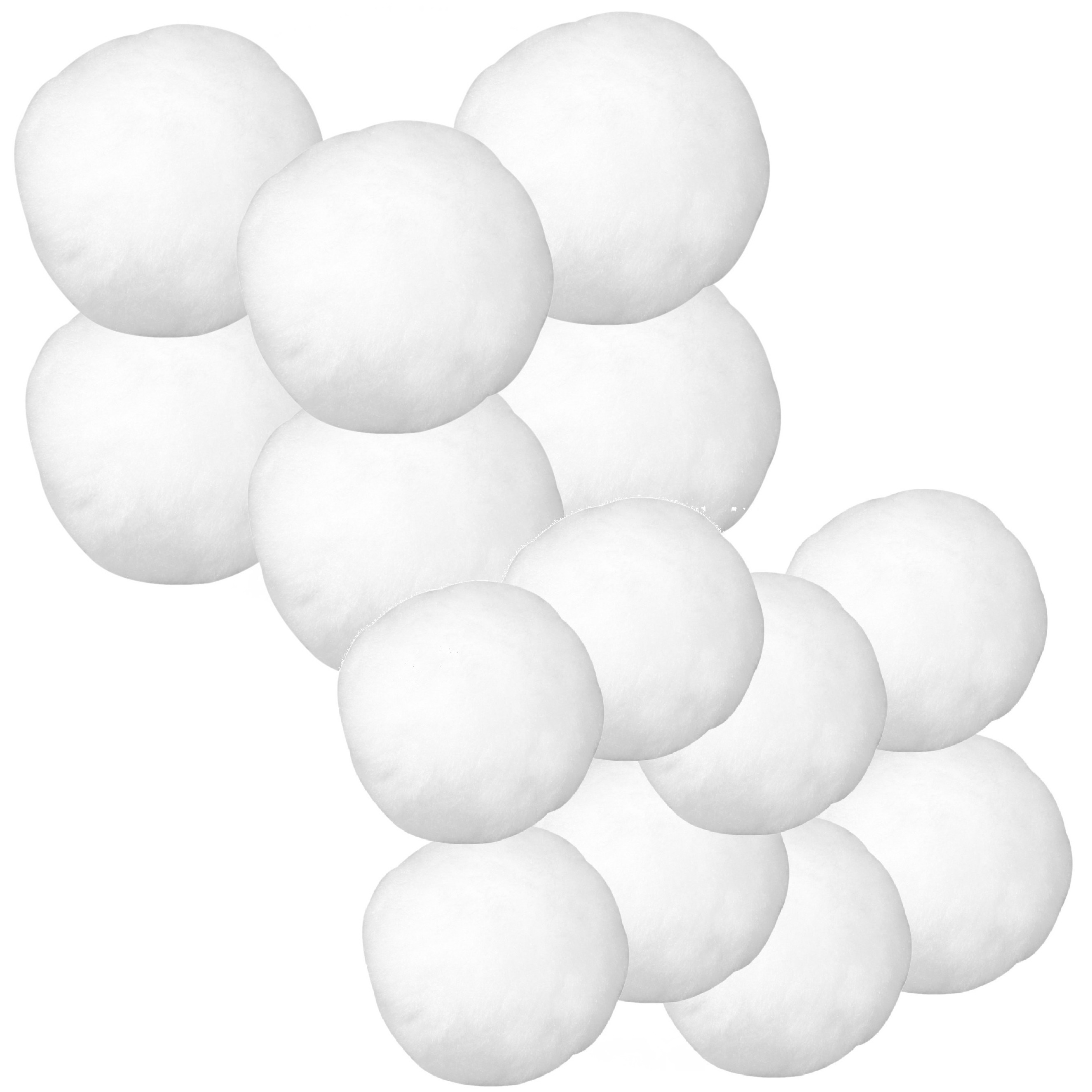 Witte decoratie sneeuwballen set van 14x stuks in 6 en 7.5 cm -