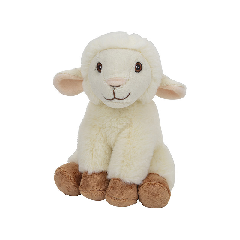 Pluche dieren knuffels Schaap/lammetje van 17 cm -