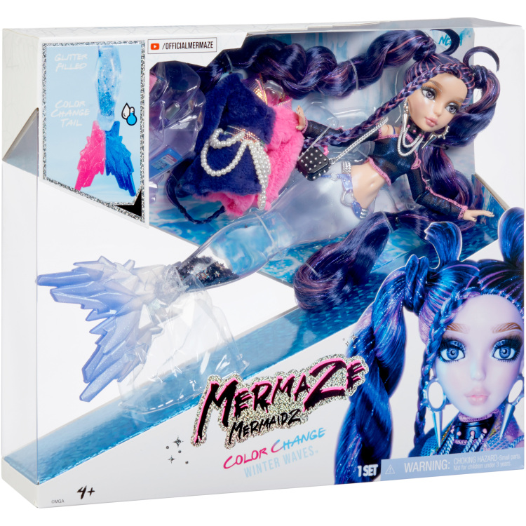 MGA Entertainment Mermaze Mermaidz - Color Change Winter Waves Nera pop