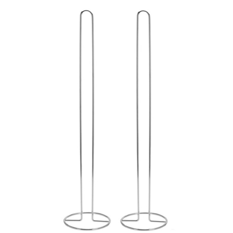 Toiletrollen houder - 2x stuks - 15 x 60 cm - chroom - wc-rol houder - toiletrolhouder - wc rollen -