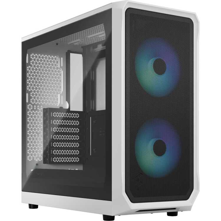 Fractal Design Focus 2 RGB White TG Clear Tint tower behuizing Window-Kit