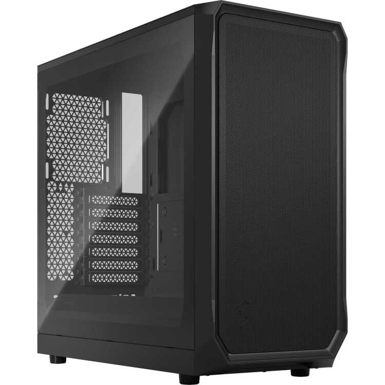 Fractal Design Focus 2 Black TG Clear Tint tower behuizing 2x USB-A | Window
