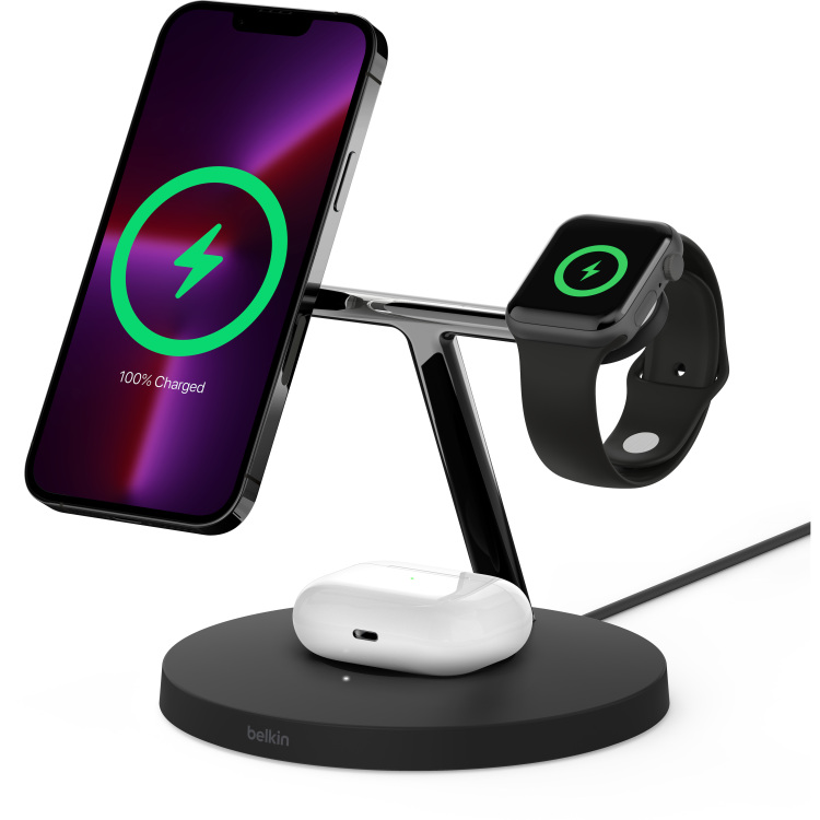 Belkin BOOST CHARGE PRO 3-in-1 draadloze lader met MagSafe oplaadstation