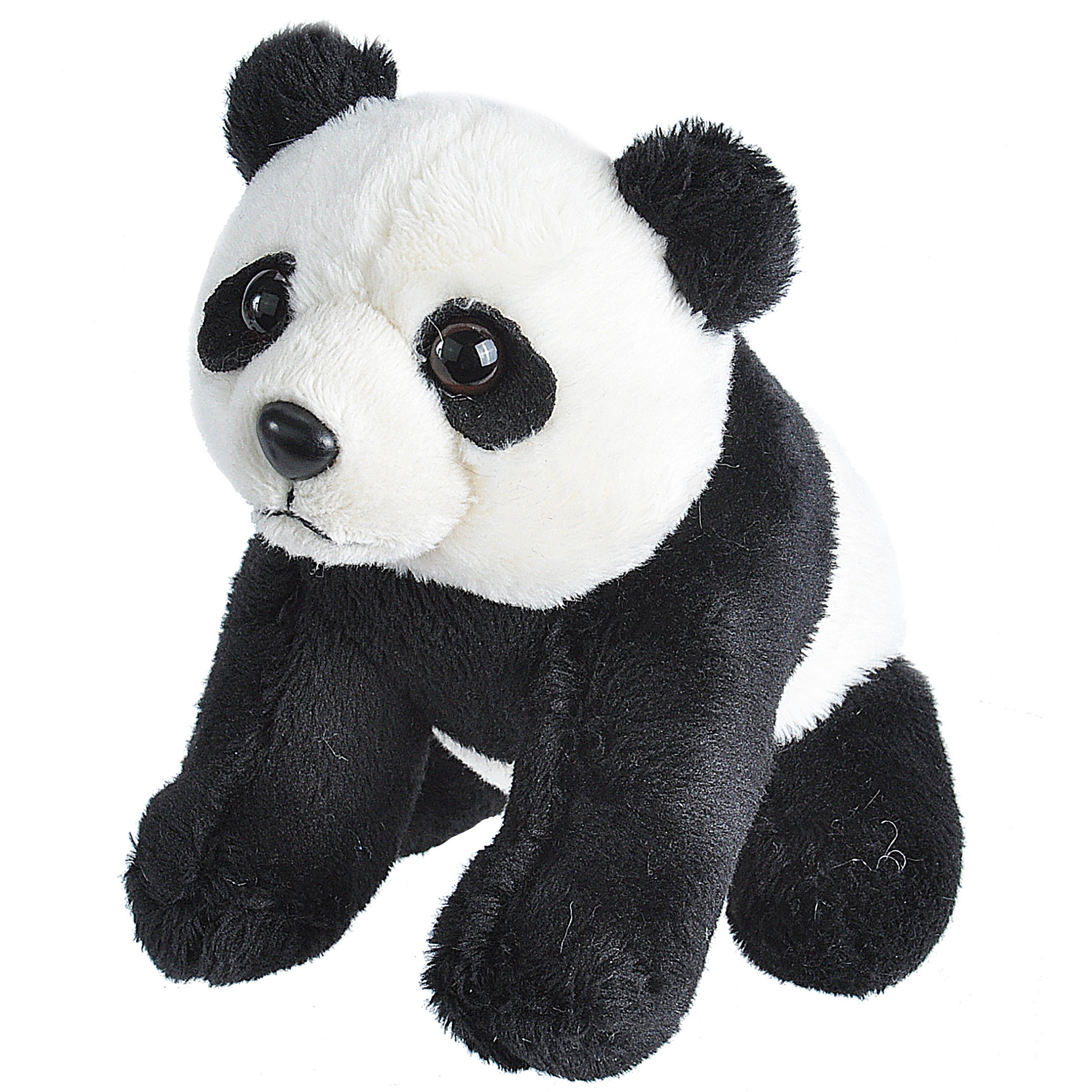 Pluche knuffel Zwart/witte Panda van 13 cm -