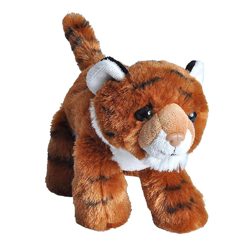 Wild Republic pluche dieren knuffel Tijger - 18 cm - Knuffeldieren tijgers - speelgoed -