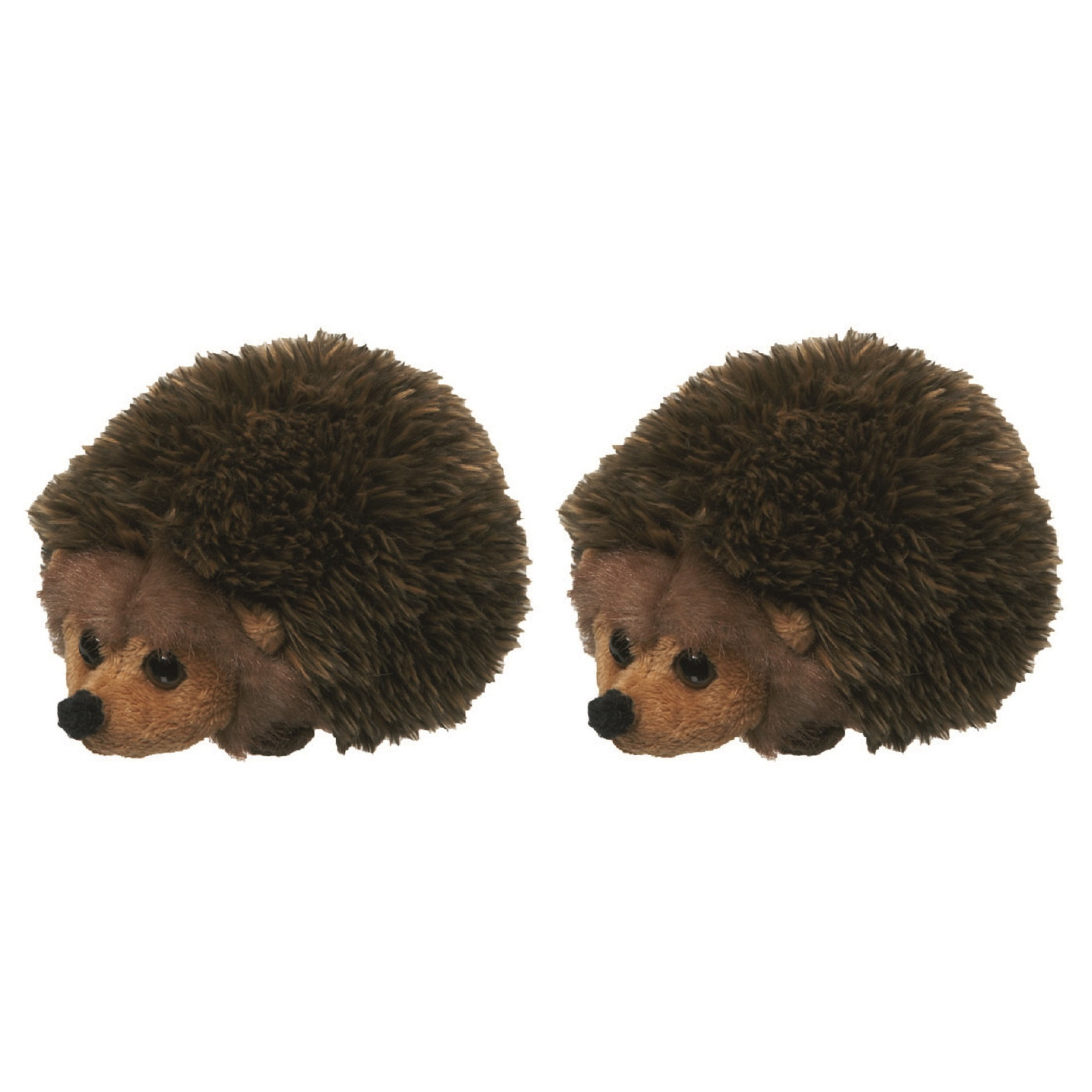 Familie van 2x stuks pluche kleine Egel knuffel van 13 cm -