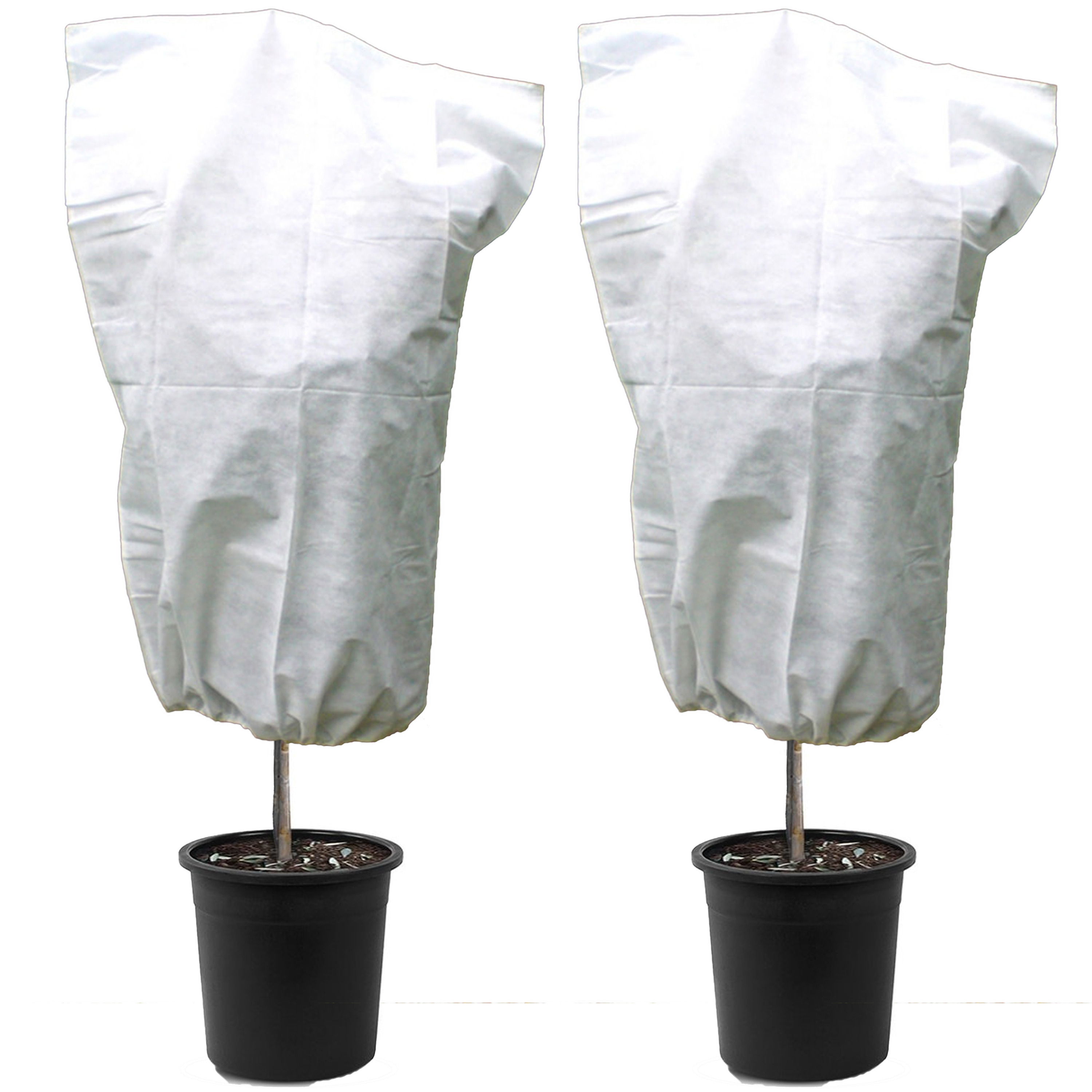 2x stuks plantenhoezen wit 1,5 m x 110 cm anti-vorst bescherming -