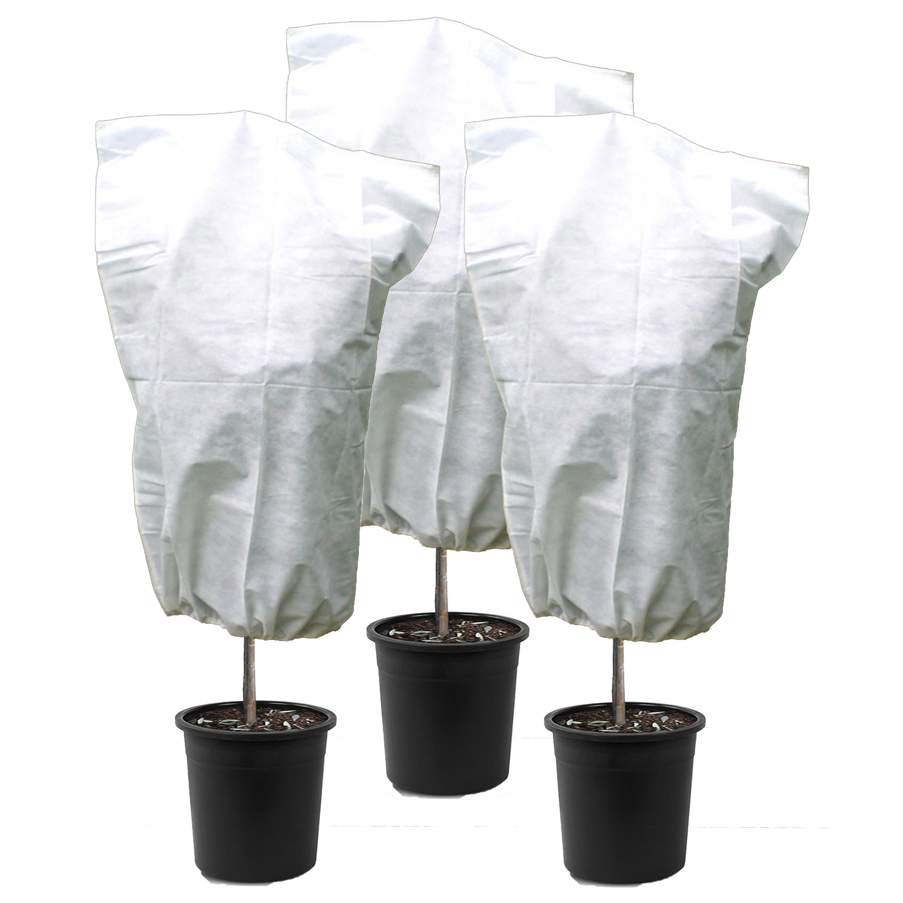 3x stuks plantenhoezen wit 1,5 m x 110 cm anti-vorst bescherming -
