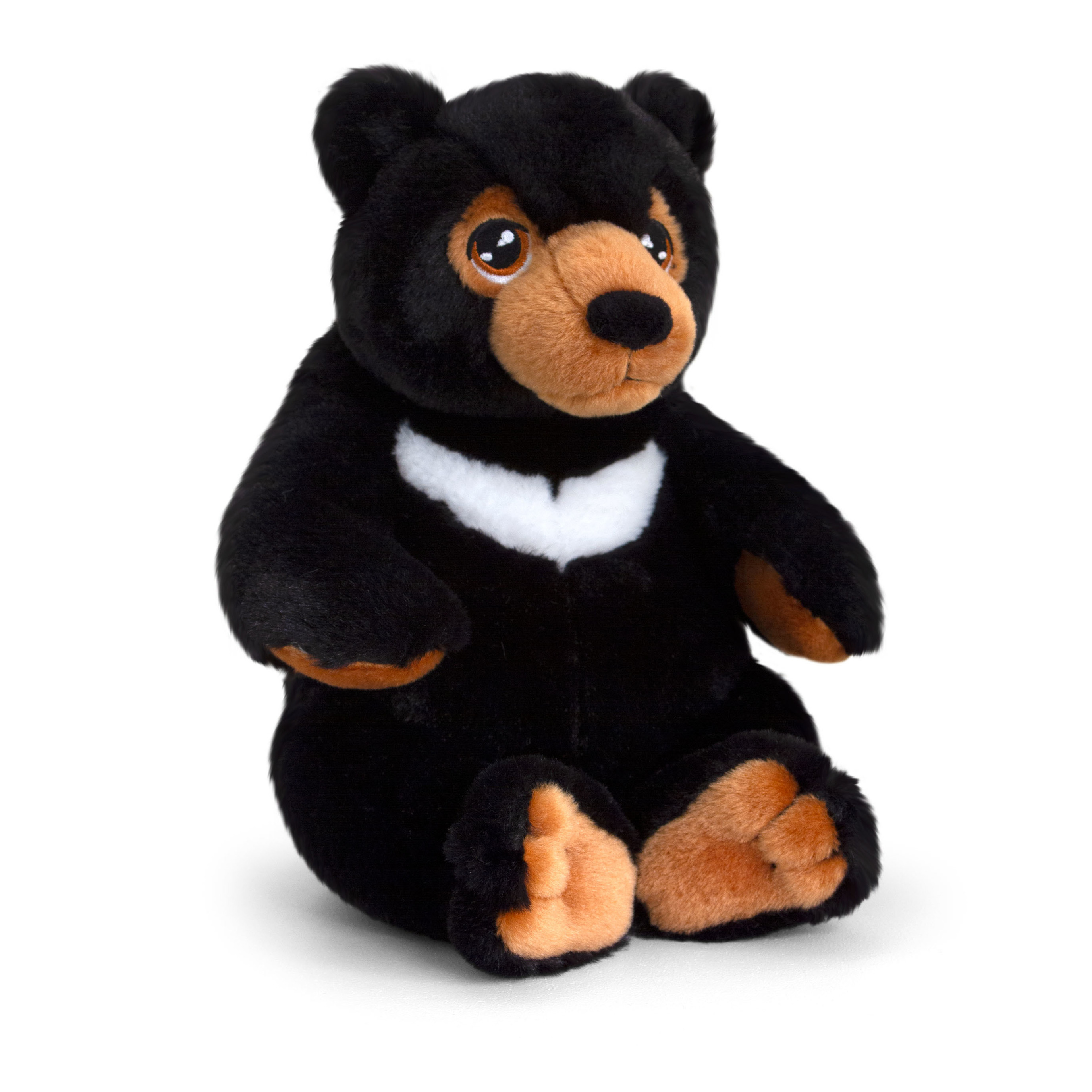 Pluche knuffel dier zwarte beer 25 cm -