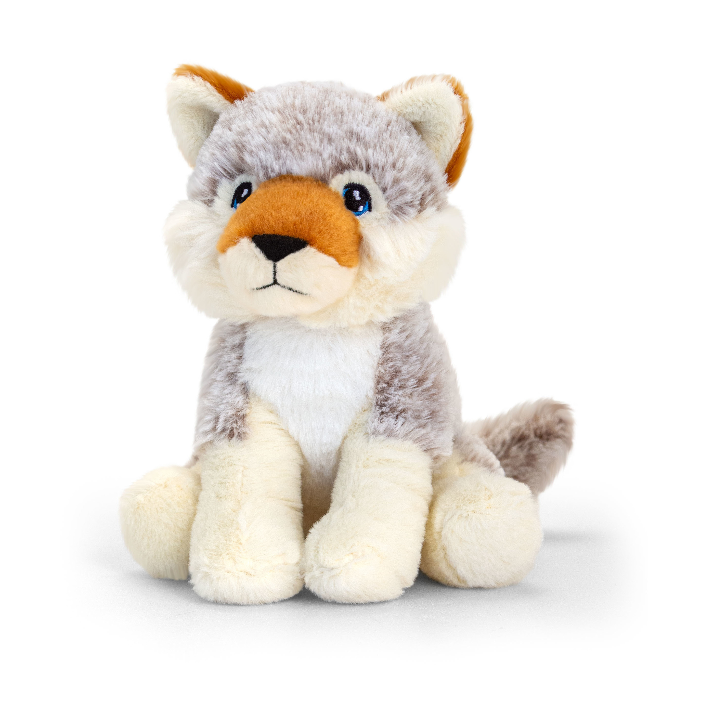Knuffel Wolf - grijs - dieren knuffels - pluche - 25 cm -