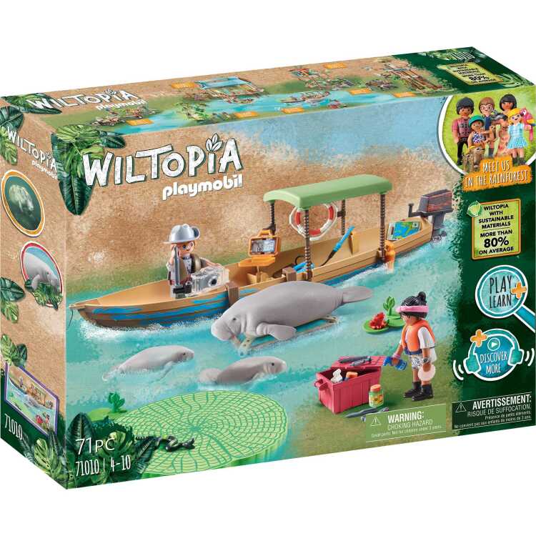 PLAYMOBIL Wiltopia - Boottocht naar de zeekoeien constructiespeelgoed 71010