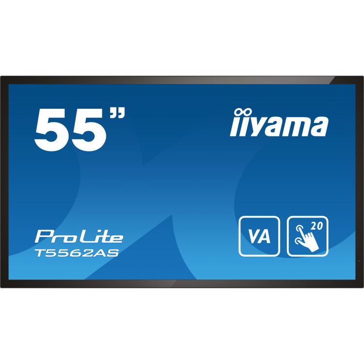iiyama ProLite T5562AS-B1 public display 4K UHD, HDMI, USB, Touch, LAN