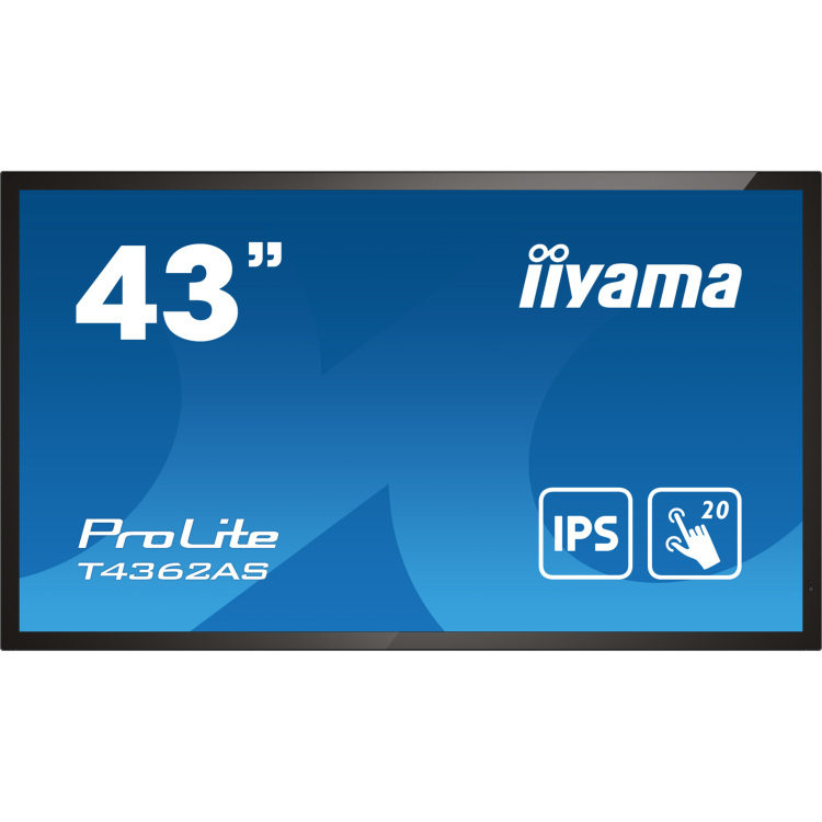 iiyama ProLite T4362AS-B1 public display 4K UHD, HDMI, USB, Touch, LAN