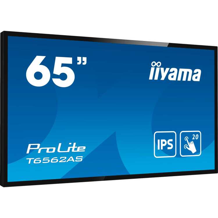iiyama ProLite T6562AS-B1 public display 4K UHD, HDMI, USB, Touch, LAN