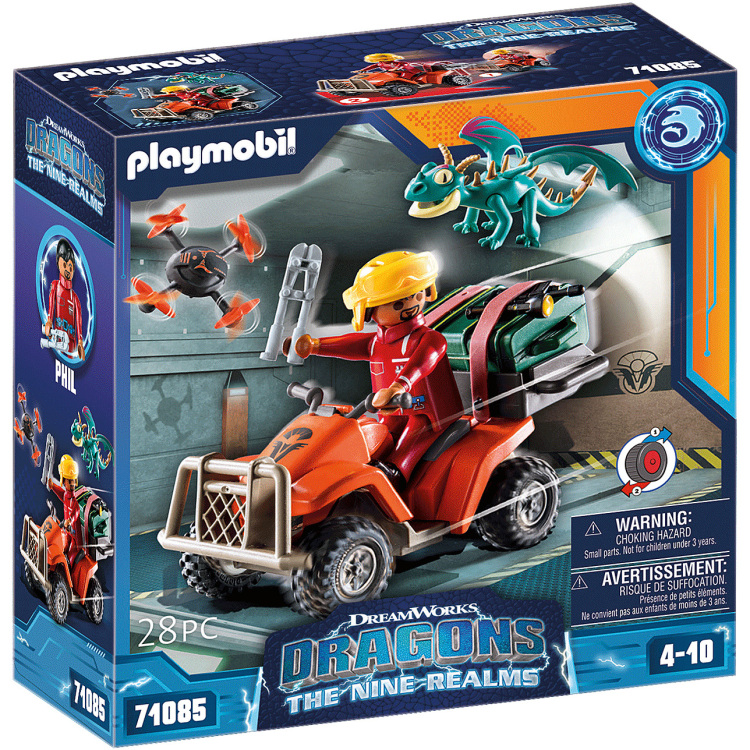 PLAYMOBIL Dragons: The Nine Realms - Icaris Quad & Phil constructiespeelgoed 71085