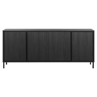 Dressoir Julia - zwart - 86x207x40 cm - Leen Bakker