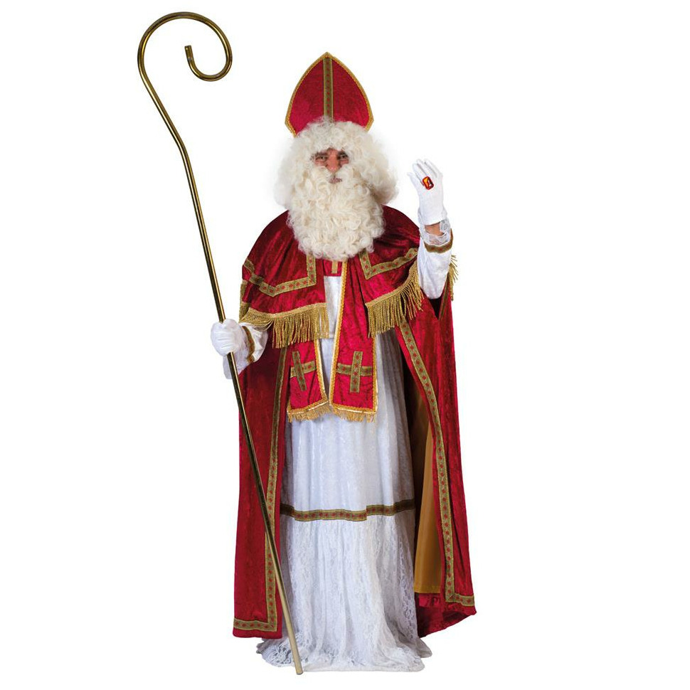 5-delige Sinterklaas kostuum set polyester met mijter voor volwassenen One size -