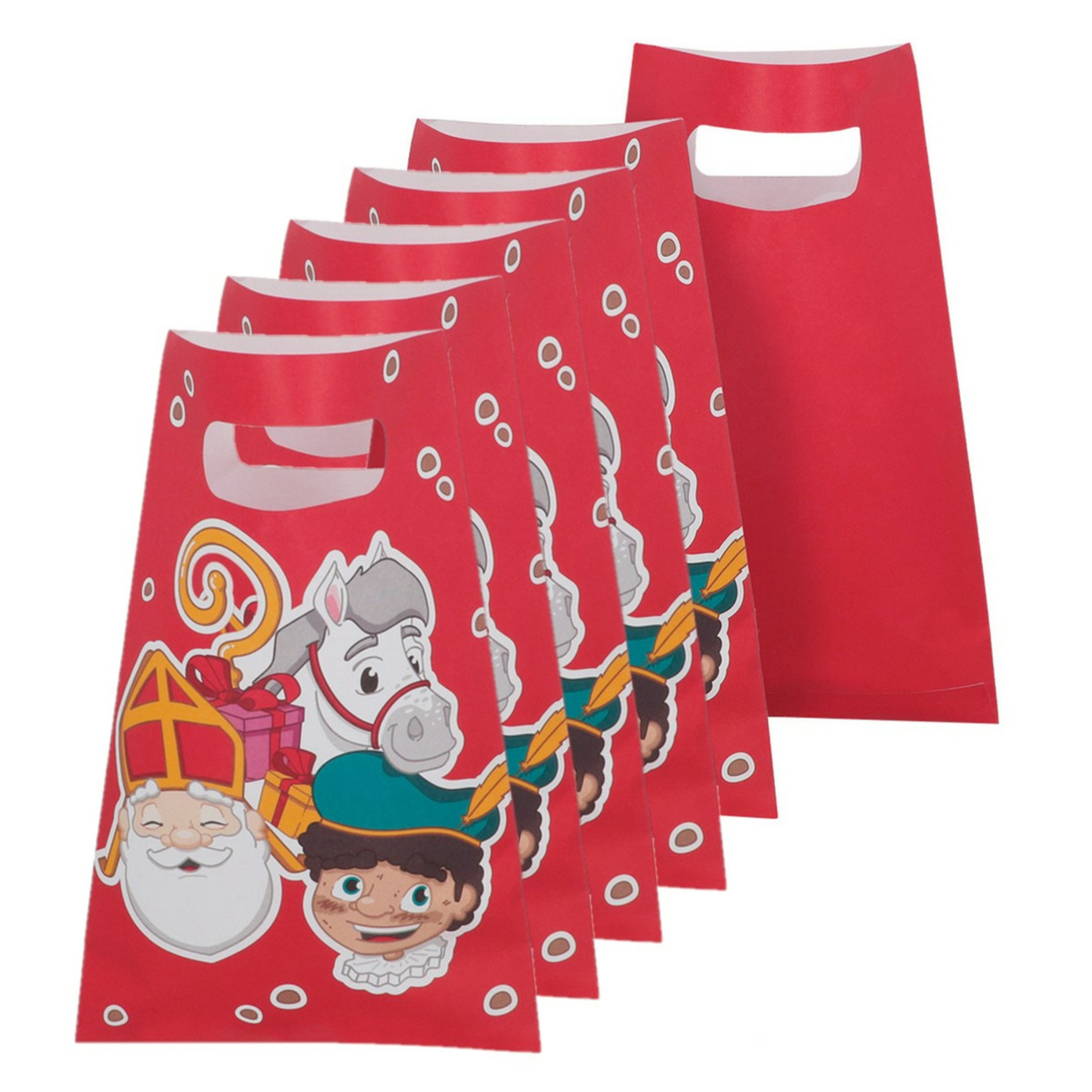 Sinterklaas papieren uitdeelzakjes 40x stuks 23 x 15 cm -