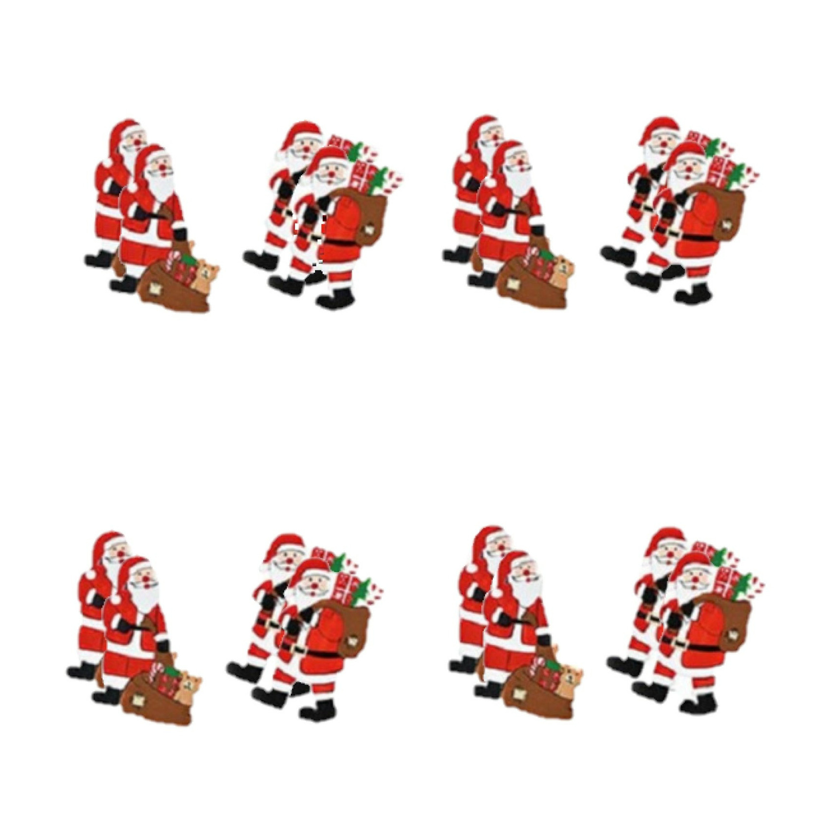 16x stuks houten kersthangers kerstmannen 6 cm kerstornamenten -