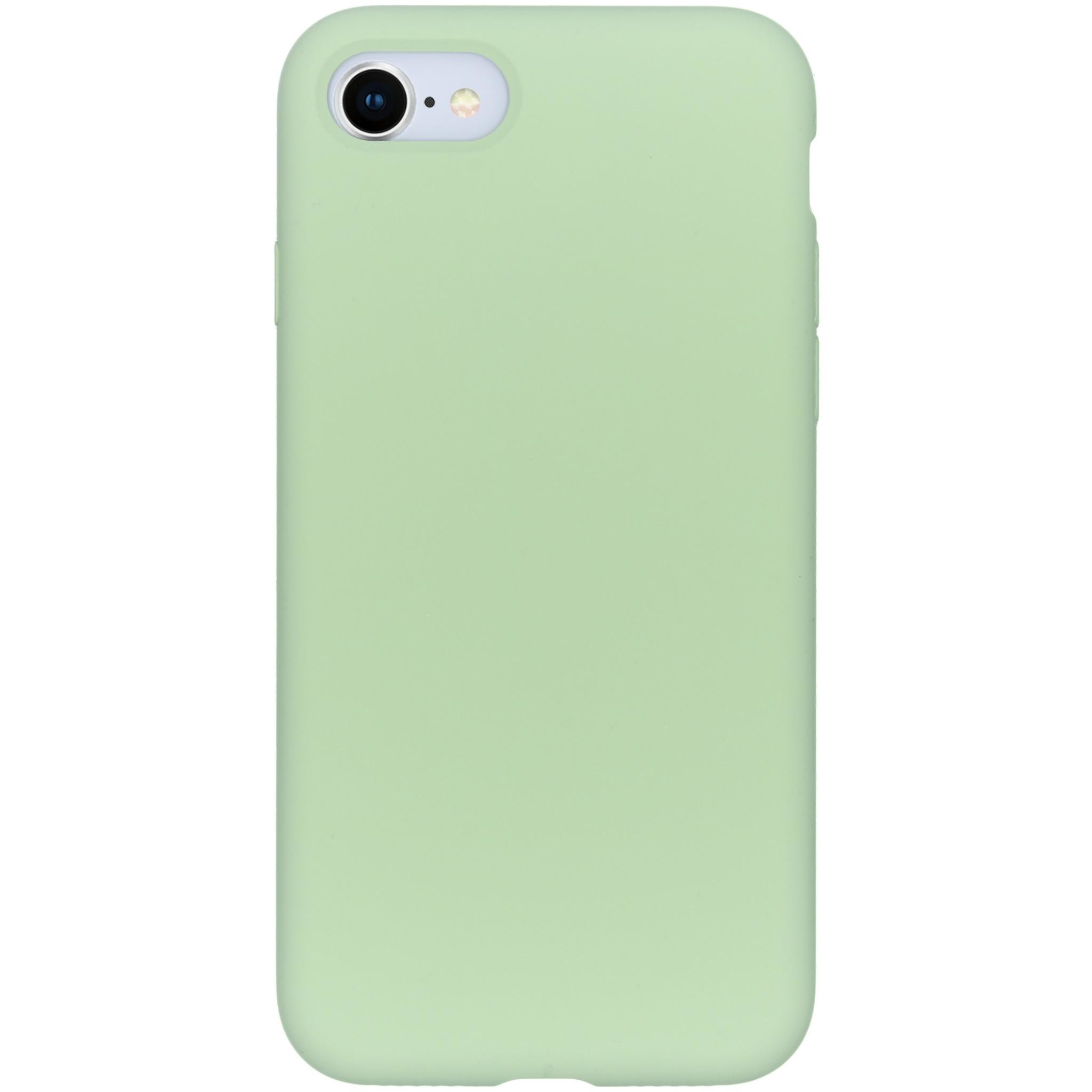 Accezz Liquid Silicone voor Apple iPhone SE (2022 / 2020) / 8 / 7 Telefoonhoesje Groen