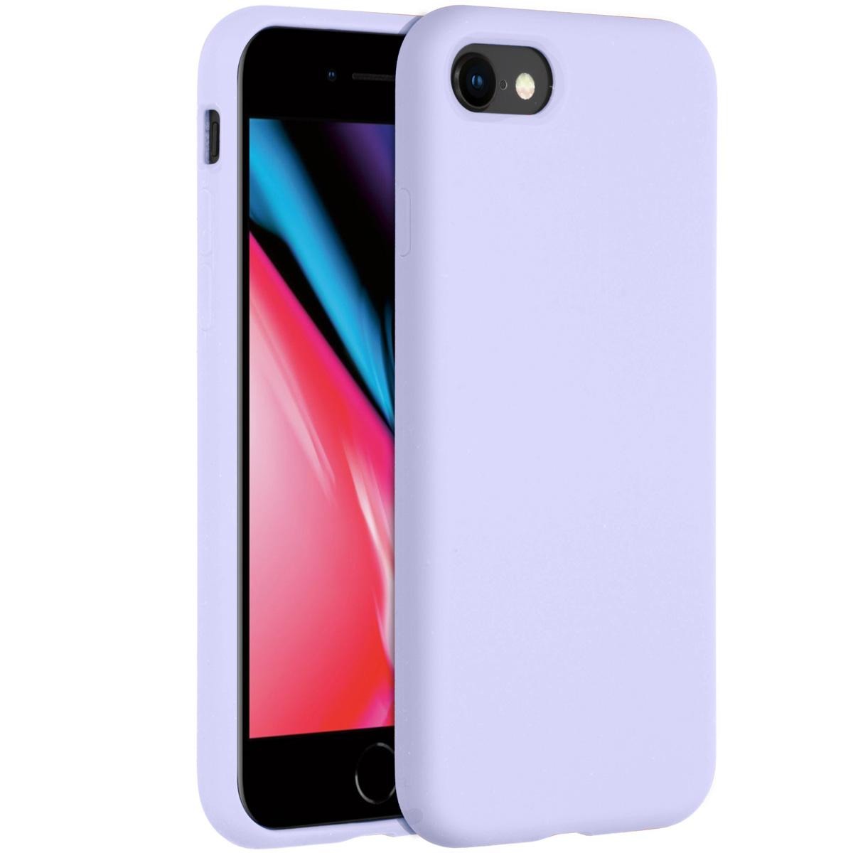 Accezz Liquid Silicone voor Apple iPhone SE (2022 / 2020) / 8 / 7 Telefoonhoesje Paars
