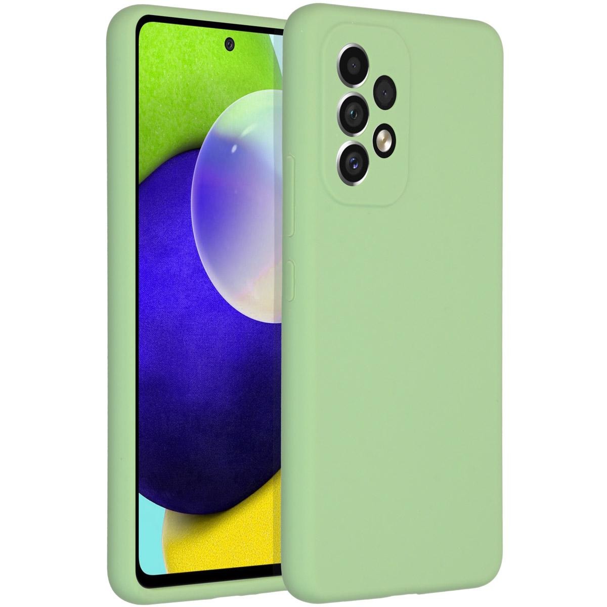 Accezz Liquid Silicone voor Samsung Galaxy A53 Telefoonhoesje Groen