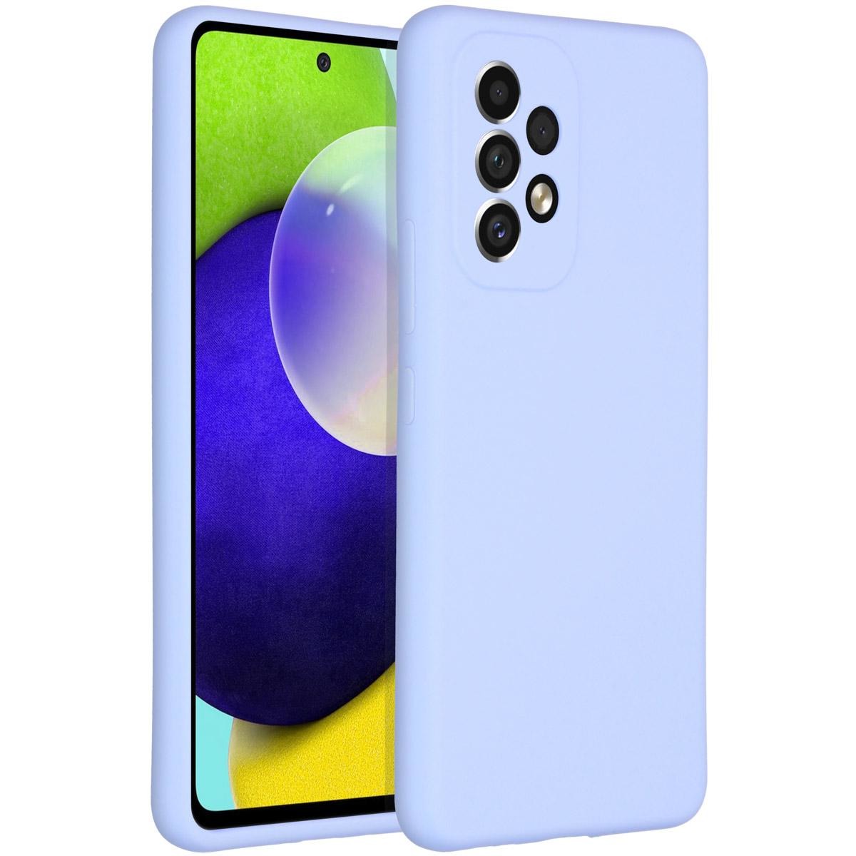 Accezz Liquid Silicone voor Samsung Galaxy A53 Telefoonhoesje Paars