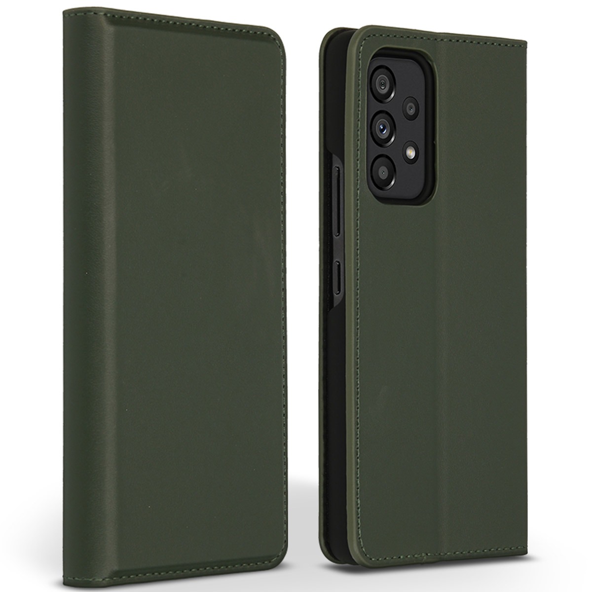 Accezz Premium Leather Slim Book Case voor Samsung Galaxy A53 Telefoonhoesje Groen