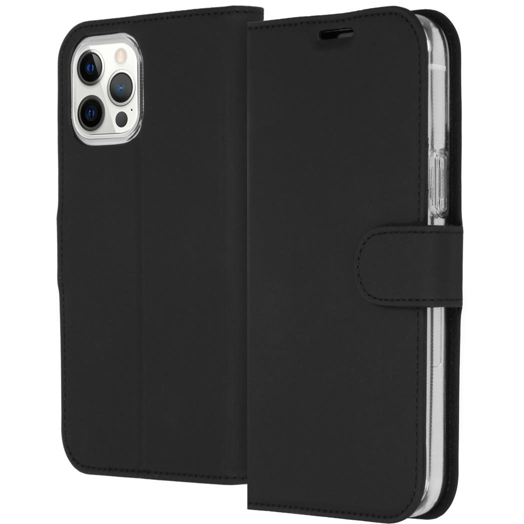 Accezz Wallet Case voor Apple iPhone 12 Pro Max Telefoonhoesje Zwart