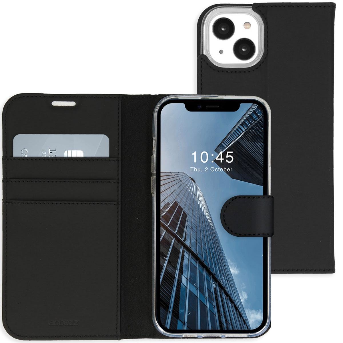 Accezz Wallet Case voor Apple iPhone 14 Telefoonhoesje Zwart